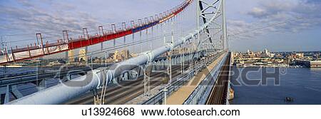 Panoramic view of Ben Franklin Bridge View Large Photo Image Stock Photo - Panoramic view of Ben Franklin Bridge. Fotosearch