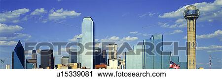 Panoramic View of Dallas, TX skyline at sunset View Large Photo Image Stock Image - Panoramic View of Dallas, TX skyline at sunset. Fotosearch