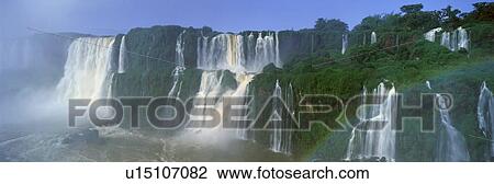 Panoramic view of Iguazu Waterfalls View Large Photo Image Stock Image - Panoramic view of Iguazu Waterfalls. Fotosearch