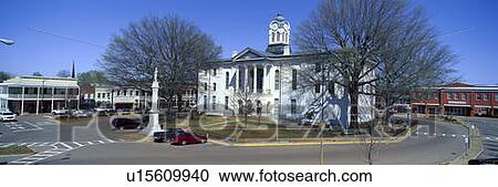Stock Image - Panoramic view of Lafayette County Court House. Fotosearch