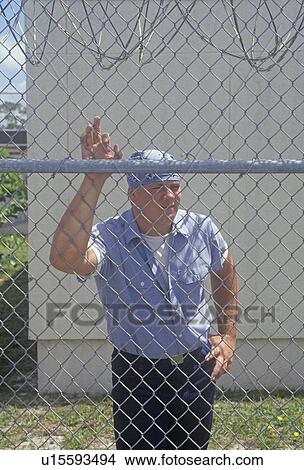 Picture - Prisoner at Dade County Correctional Facility. Fotosearch