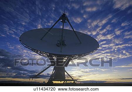 Stock Image - Radio telescope dishes. Fotosearch