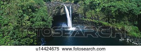 Stock Photography - Rainbow Falls in Wailuku River State Park, Hilo, Hawaii. Fotosearch