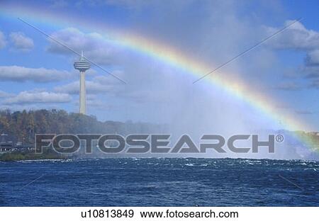 Rainbow Over Niagara Falls, Canada View Large Photo Image Stock Photo - Rainbow Over Niagara Falls, Canada. Fotosearch