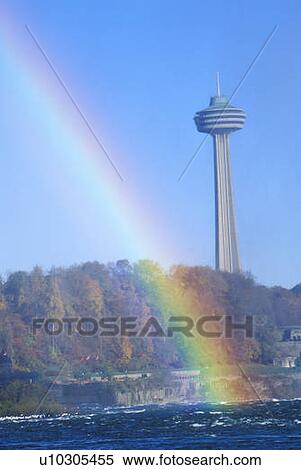 Stock Photography - Rainbow Over Niagara Falls, Canada. Fotosearch