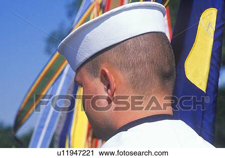Stock Image - Rear View of Sailor. Fotosearch