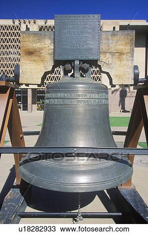 Stock Image - Replica of Liberty Bell, State Capitol, Phoenix, Arizona. Fotosearch