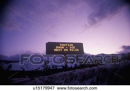 Road Sign in Snowy Area View Large Photo Image Stock Photo - Road Sign in Snowy Area. Fotosearch
