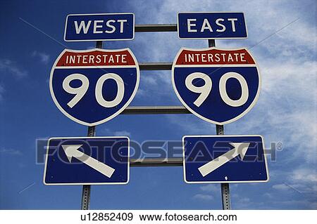 Road sign on the New York State Freeway View Large Photo Image Stock Photo - Road sign on the New York State Freeway. Fotosearch