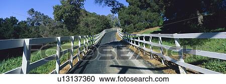 Road with White Fence View Large Photo Image Stock Image - Road with White Fence. Fotosearch