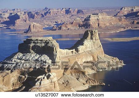 Rock Formations, Lake Powell, Page, Arizona View Large Photo Image Stock Photo - Rock Formations, Lake Powell, Page, Arizona. Fotosearch