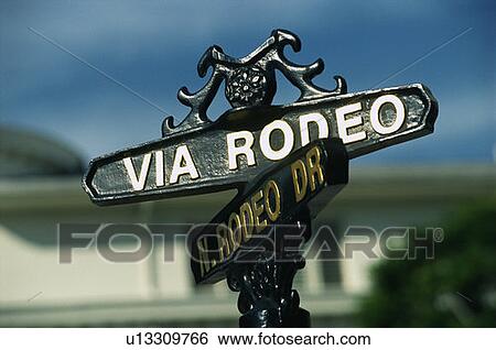 Rodeo Drive and Via Rodeo Drive in Beverly Hills View Large Photo Image Stock Photograph - Rodeo Drive and Via Rodeo Drive in Beverly Hills. Fotosearch