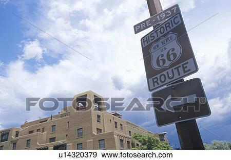 Route 66 sign in New Mexico View Large Photo Image Stock Photo - Route 66 sign in New Mexico. Fotosearch