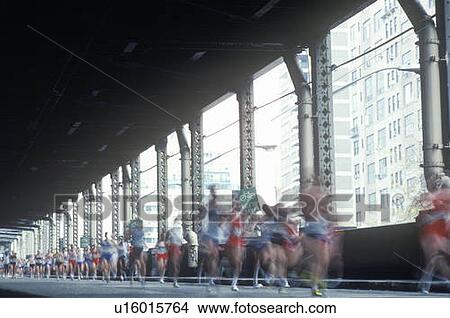 Runners crossing 1st Avenue/59th Street Bridge, NY City, NY Marathon View Large Photo Image Picture - Runners crossing 1st Avenue/59th Street Bridge, NY City, NY Marathon. Fotosearch