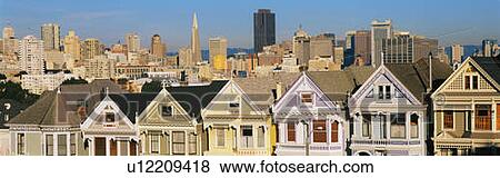 San Francisco Houses View Large Photo Image Stock Photo - San Francisco Houses. Fotosearch
