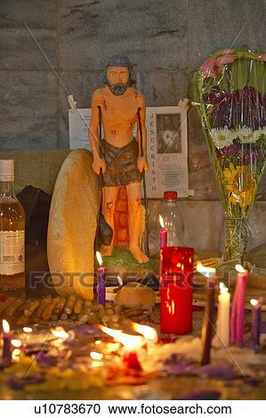 Shrine to Jesus with candles View Large Photo Image Stock Image - Shrine to Jesus with candles. Fotosearch