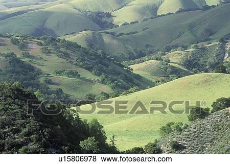 Stock Photo - Spring Fields in Carmel Valley, California. Fotosearch