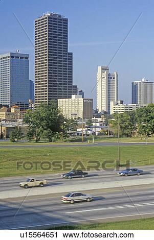 Stock Image - State capital and skyline in Little Rock, Arkansas. Fotosearch