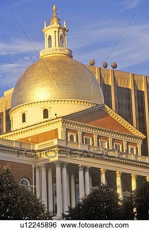 State Capitol at Sunset, Boston, Massachusetts View Large Photo Image Stock Photograph - State Capitol at Sunset, Boston, Massachusetts. Fotosearch