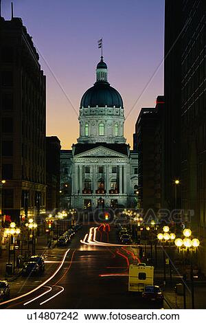 Stock Image - State Capitol building at sunset. Fotosearch