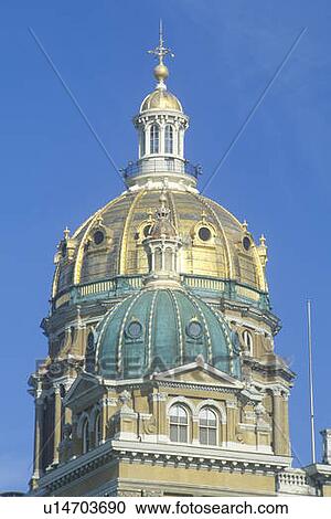 Stock Image - State Capitol of Iowa, Des Moines. Fotosearch