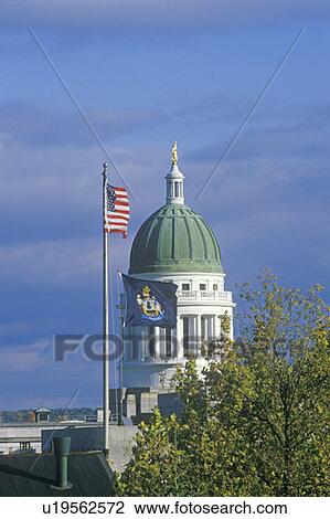 State Capitol of Maine, Augusta View Large Photo Image Stock Image - State Capitol of Maine, Augusta. Fotosearch