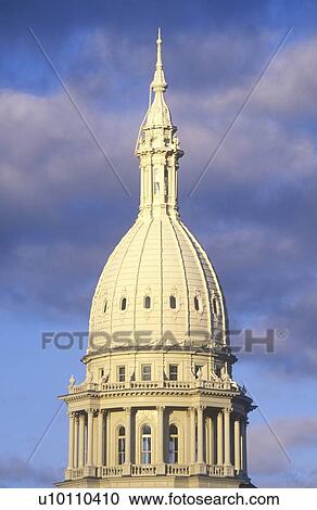 Stock Image - State Capitol of Michigan, Lansing. Fotosearch