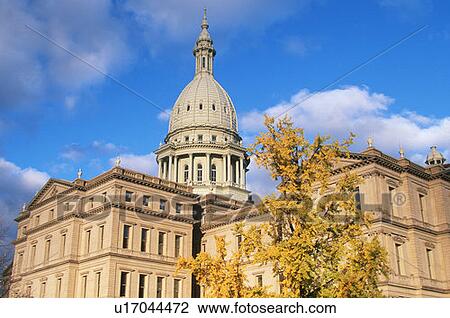 State Capitol of Michigan, Lansing View Large Photo Image Stock Image - State Capitol of Michigan, Lansing. Fotosearch