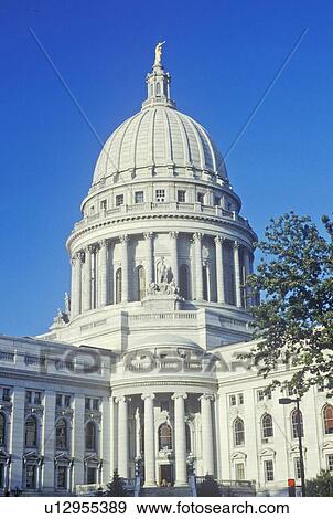 State Capitol of Wisconsin, Madison View Large Photo Image Stock Photo - State Capitol of Wisconsin, Madison. Fotosearch