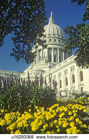 State Capitol of Wisconsin, Madison View Large Photo Image Stock Photo - State Capitol of Wisconsin, Madison. Fotosearch
