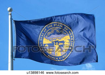 Stock Photograph - State Flag of Nebraska. Fotosearch