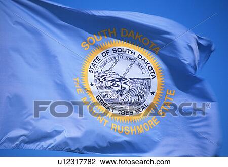 Stock Image - State Flag of South Dakota. Fotosearch