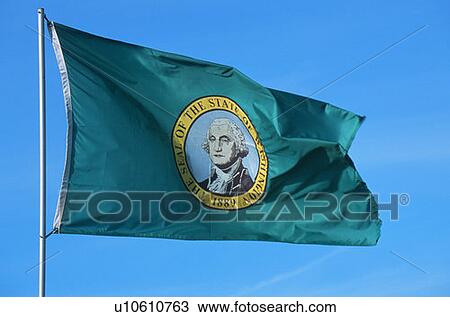State Flag of Washington View Large Photo Image Stock Image - State Flag of Washington. Fotosearch
