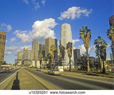 Sunset on the Harbor Freeway at rush hour, Los Angeles, California View Large Photo Image Stock Image - Sunset on the Harbor Freeway at rush hour, Los Angeles, California. Fotosearch