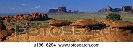 Picture - Swirling Sandstone Formations, Monument Valley, Arizona. Fotosearch