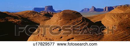 Stock Photo - Swirling Sandstone Formations, Monument Valley, Arizona. Fotosearch