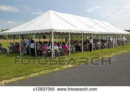 Stock Photography - Tent with Crowd. Fotosearch