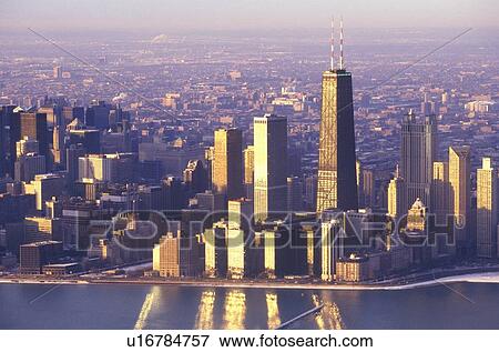 The Chicago Skyline at Sunrise, Chicago, Illinois View Large Photo Image Stock Photo - The Chicago Skyline at Sunrise, Chicago, Illinois. Fotosearch