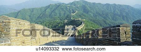Stock Image - The Great Wall at Mutianyu in Beijing. Fotosearch