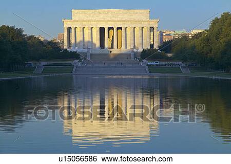 The Lincoln Memorial and Reflecting pond at sunrise in Washington D. C. View Large Photo Image Stock Photograph - The Lincoln Memorial and Reflecting pond at sunrise in Washington D. C. . Fotosearch