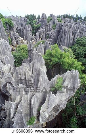 The Stone Forest near Kunming, People's Republic of China View Large Photo Image Stock Image - The Stone Forest near Kunming, People's Republic of China. Fotosearch