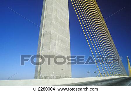 Picture - The Sunshine Skyway Bridge in Tampa Bay, Florida. Fotosearch