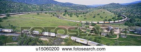 Stock Image - The Tehachapi Train Loop. Fotosearch