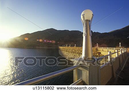Stock Image - Theodore Roosevelt Dam at Theodore Roosevelt Lake, AZ. Fotosearch