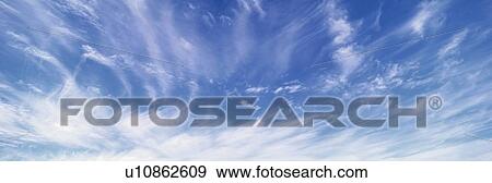 Stock Photo - These are cirrus uncinus clouds.. Fotosearch