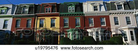 Stock Photograph - These are typical urban style row houses. Fotosearch
