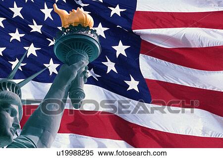 This is a digitally created image of the American flag and Statue of Liberty View Large Photo Image Stock Photography - This is a digitally created image of the American flag and Statue of Liberty. Fotosearch