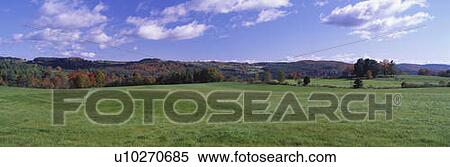 Stock Photography - This is a green field on Darling Hill Road. Fotosearch