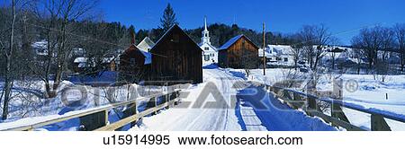 Stock Photography - This is a small town in New England. Fotosearch