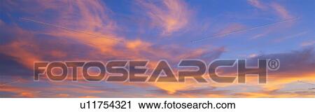 Stock Image - This is a sunset sky.. Fotosearch